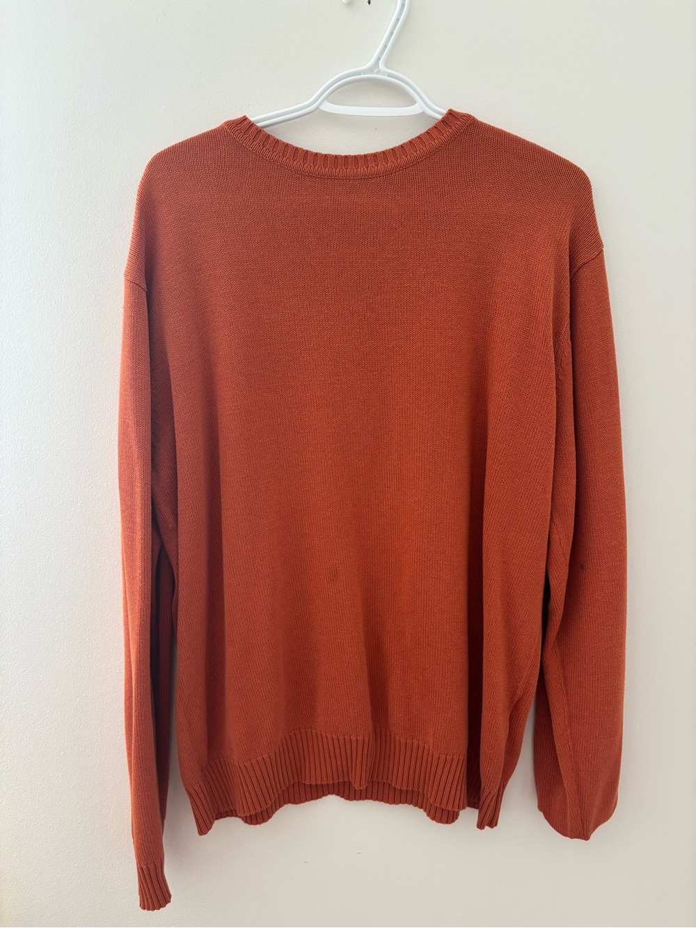 Luciano Barbera Men's Rust Crewneck Sweater